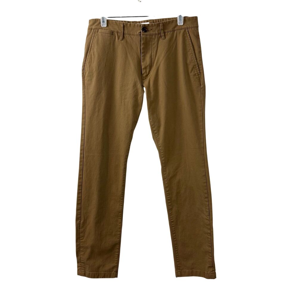 Goodfellow Hennepin Chino Tan Slim Cotton Spandex 36x32